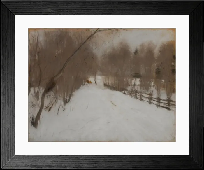 Framed Print : Winter Road to Domotkanovo, 1904. Artist: Serov, Valentin Alexandrovich (1865-1911) Framed Print : Winter Road to Domotkanovo, 1904. Artist: Serov, Valentin Alexandrovich (1865-1911)