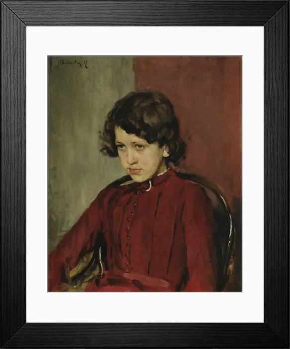 Framed Print : Portrait of Praskovia Anatolievna Mamontova, 1887. Artist: Serov, Valentin Alexandrovich (1865-1911)