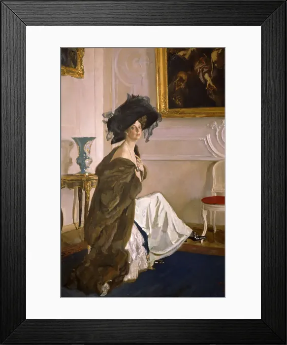 Framed Print : Portrait of Princess Olga Orlova, 1911. Artist: Serov, Valentin Alexandrovich (1865-1911) Framed Print : Portrait of Princess Olga Orlova, 1911. Artist: Serov, Valentin Alexandrovich (1865-1911)