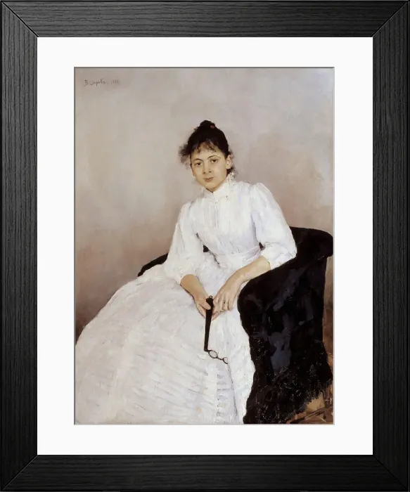 Framed Print : Portrait of the artist Maria Yakunchikova-Weber (1870-1902), 1885-1887. Artist: Serov, Valentin Alexandrovich (1865-1911) Framed Print : Portrait of the artist Maria Yakunchikova-Weber (1870-1902), 1885-1887. Artist: Serov, Valentin Alexandrovich (1865-1911)