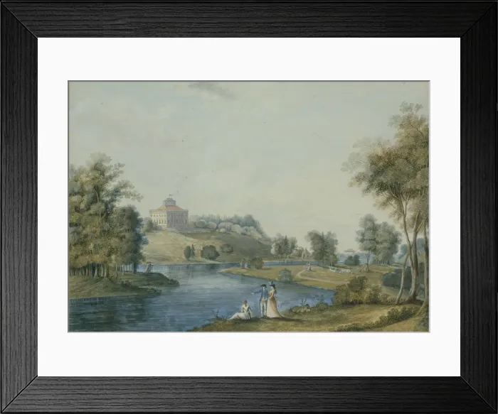 Framed Print : View of the country estate Sivoritsy, before 1792. Artist: Shchedrin, Semyon Fyodorovich (1745-1804) Framed Print : View of the country estate Sivoritsy, before 1792. Artist: Shchedrin, Semyon Fyodorovich (1745-1804)