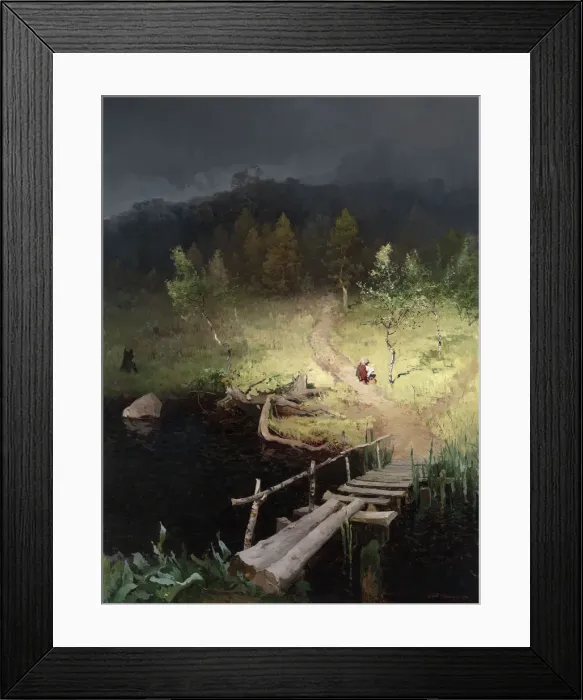 Framed Print : Before the Storm, 1918. Artist: Shilder, Andrei Nikolayevich (1861-1919) Framed Print : Before the Storm, 1918. Artist: Shilder, Andrei Nikolayevich (1861-1919)