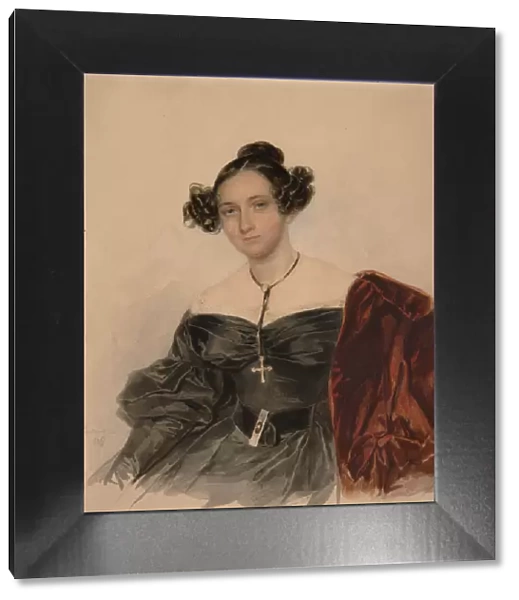Portrait of Countess Nadezhda Ivanovna Golitsyna (1796-1868), nee Countess Kutaysova, 1832. Artist: Sokolov, Pyotr Fyodorovich (1791-1848)