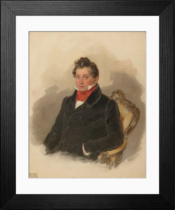 Framed Print : Portrait of Count Matvey Yuryevich Vilyegorsky (1794-1866), 1840s. Artist: Sokolov, Pyotr Fyodorovich (1791-1848) Framed Print : Portrait of Count Matvey Yuryevich Vilyegorsky (1794-1866), 1840s. Artist: Sokolov, Pyotr Fyodorovich (1791-1848)