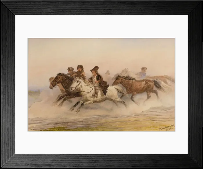 Framed Print : The Night Watch. Illustration for Sketches from a Hunters Album by I. Turgenev, 1867. Artist: Sokolov, Pyotr Petrovich (1821-1899) Framed Print : The Night Watch. Illustration for Sketches from a Hunters Album by I. Turgenev, 1867. Artist: Sokolov, Pyotr Petrovich (1821-1899)