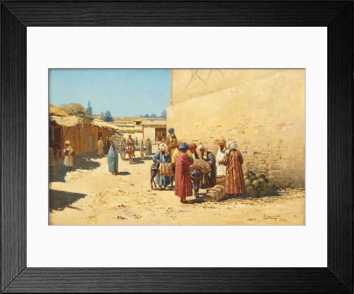 Framed Print : Street sale in Central Asia, 1902. Artist: Sommer, Richard Karl (1866-1939) Framed Print : Street sale in Central Asia, 1902. Artist: Sommer, Richard Karl (1866-1939)