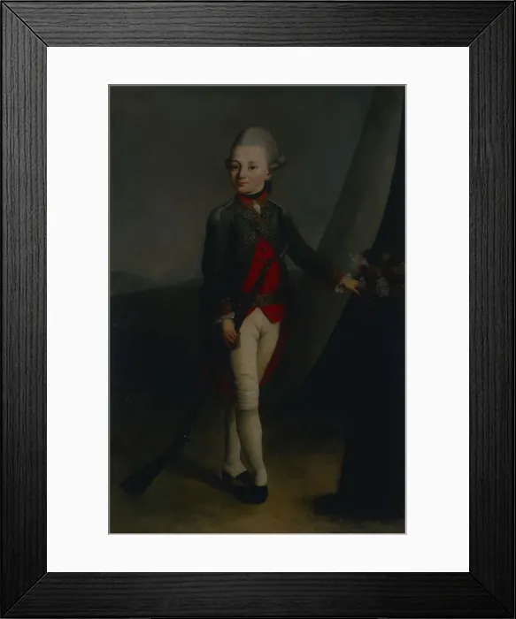 Framed Print : Portrait of Pyotr Alexeyevich Turchaninov (1769-1815), 1777. Artist: Stanishchevsky, L. S. (active 18th century) Framed Print : Portrait of Pyotr Alexeyevich Turchaninov (1769-1815), 1777. Artist: Stanishchevsky, L. S. (active 18th century)