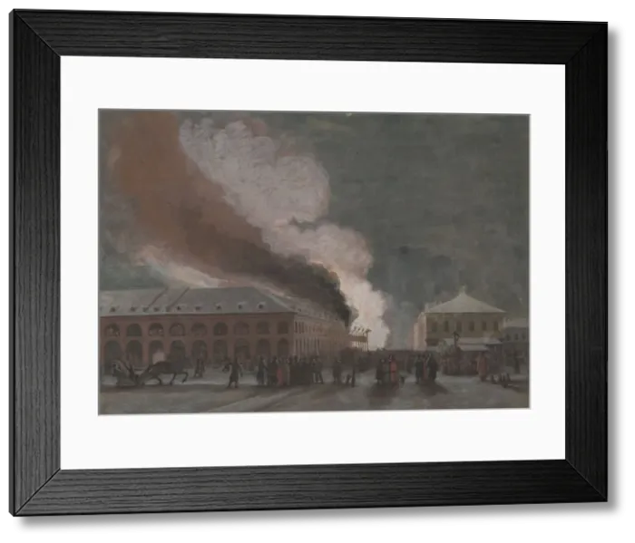 Framed Print : Fire in the salt trade rows. Artist: Timm, Vasily (George Wilhelm) (1820-1895) Framed Print : Fire in the salt trade rows. Artist: Timm, Vasily (George Wilhelm) (1820-1895)