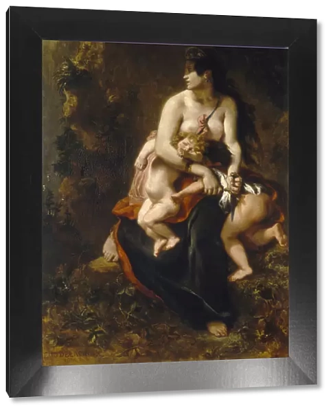 Medea (Medee furieuse). Artist: Delacroix, Eugene (1798-1863)