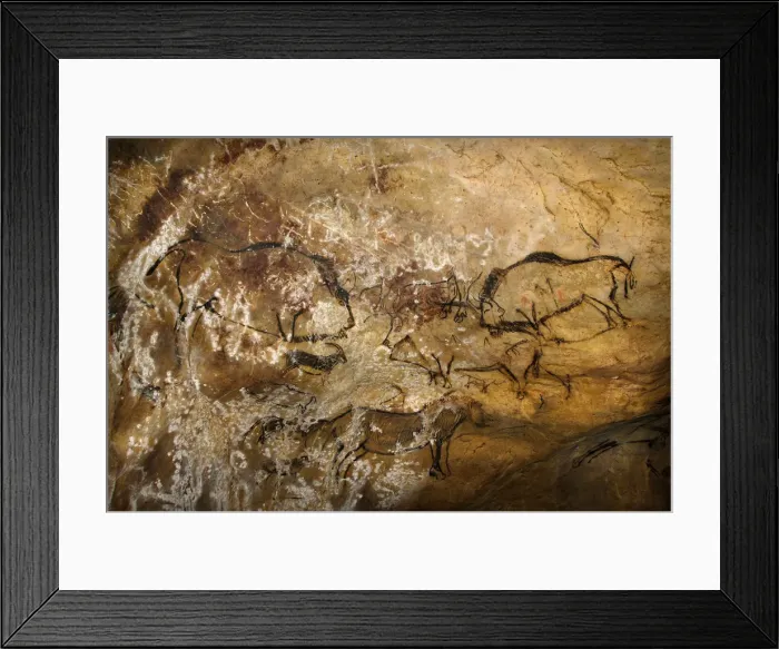 Framed Print : Painting in the Cave of Niaux. Artist: Art of the Upper Paleolithic Framed Print : Painting in the Cave of Niaux. Artist: Art of the Upper Paleolithic