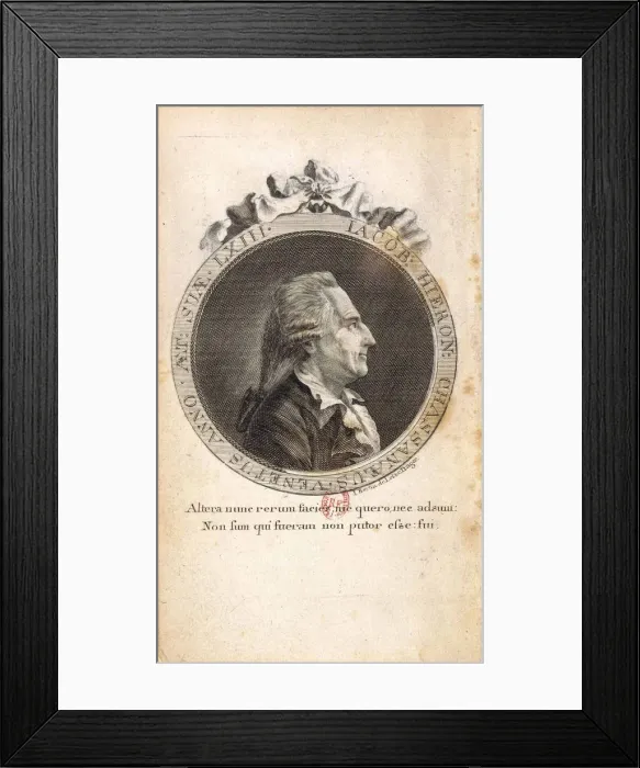 Framed Print : Portrait of Giacomo Girolamo Casanova (1725-1798). Artist: Berka, Johann (1758-1815) Framed Print : Portrait of Giacomo Girolamo Casanova (1725-1798). Artist: Berka, Johann (1758-1815)