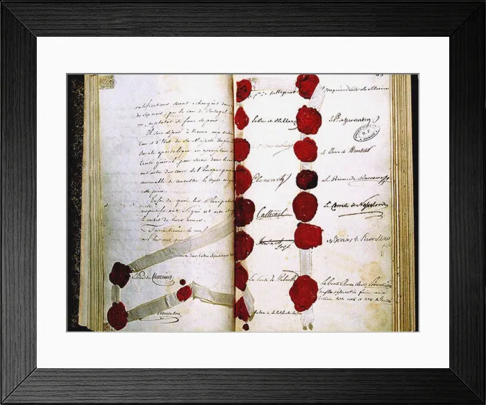 Framed Print : The Final Act of the Congress of Vienna, 9 June 1815. Artist: Historical Document