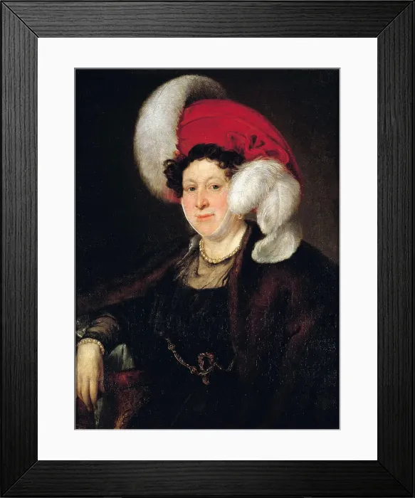Framed Print : Portrait of Countess Natalia Alexandrovna Zubova (1775-1844), nee Suvorova, 1834. Artist: Tropinin, Vasili Andreyevich (1776-1857) Framed Print : Portrait of Countess Natalia Alexandrovna Zubova (1775-1844), nee Suvorova, 1834. Artist: Tropinin, Vasili Andreyevich (1776-1857)