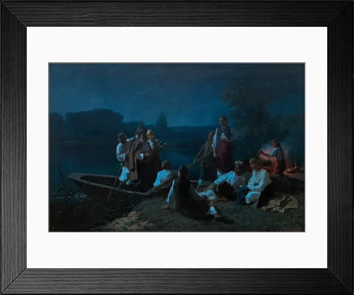 Framed Print : The night before Pentecost in the Ukraine, 1878. Artist: Trutovsky, Konstantin Alexandrovich (1826-1893) Framed Print : The night before Pentecost in the Ukraine, 1878. Artist: Trutovsky, Konstantin Alexandrovich (1826-1893)
