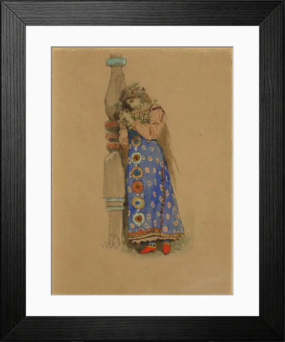 Framed Print : Kupava. Costume design for the opera Snow Maiden by N. Rimsky-Korsakov, 1885. Artist: Vasnetsov, Viktor Mikhaylovich (1848-1926) Framed Print : Kupava. Costume design for the opera Snow Maiden by N. Rimsky-Korsakov, 1885. Artist: Vasnetsov, Viktor Mikhaylovich (1848-1926)
