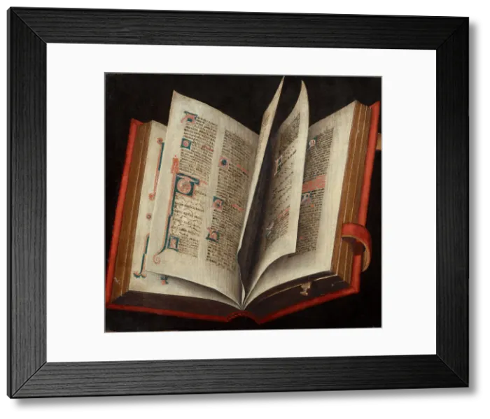 Framed Print : An Opened Liturgical Book. Artist: Anonymous Framed Print : An Opened Liturgical Book. Artist: Anonymous