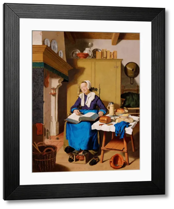 Framed Print : Old Woman. Artist: Liotard, Jean-Etienne (1702-1789) Framed Print : Old Woman. Artist: Liotard, Jean-Etienne (1702-1789)
