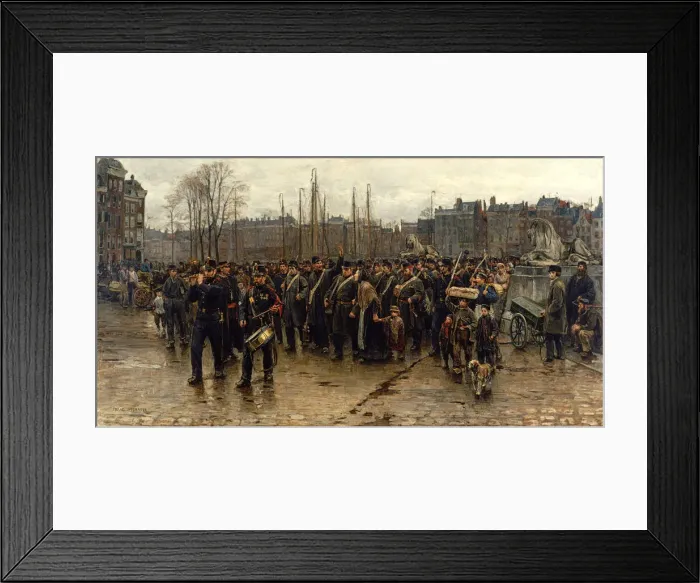 Framed Print : Transport of colonial soldiers. Artist: Israels, Isaac (1865-1934) Framed Print : Transport of colonial soldiers. Artist: Israels, Isaac (1865-1934)