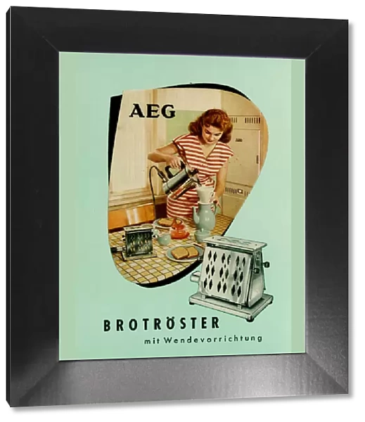 Toaster. AEG advertising. Artist: Anonymous