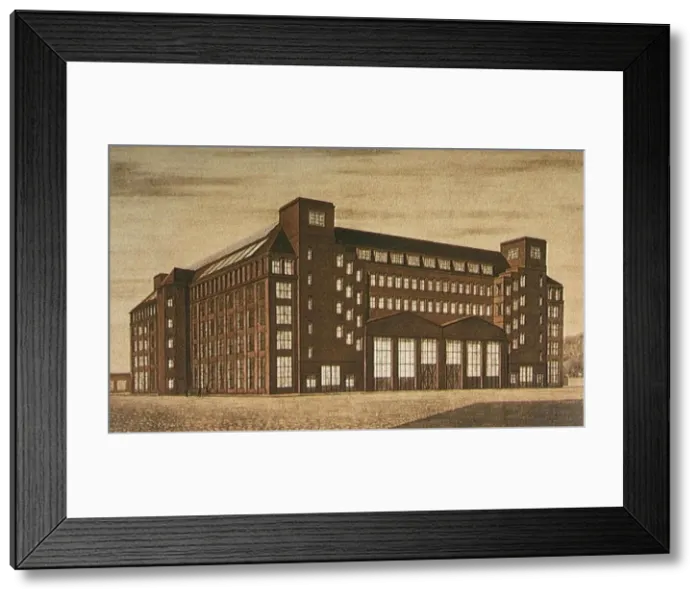 Framed Print : AEG High Tension Factory, Berlin. Artist: Behrens, Peter (1868-1940) Framed Print : AEG High Tension Factory, Berlin. Artist: Behrens, Peter (1868-1940)