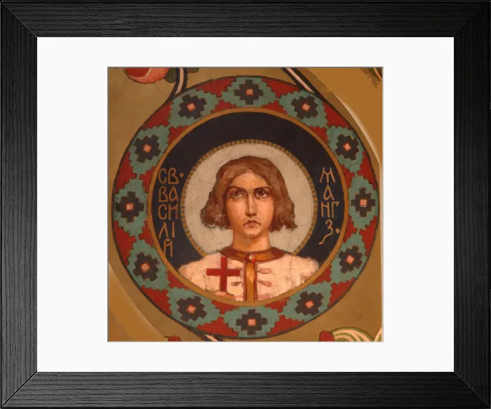 Framed Print : Saint Basil of Mangazeya, 1885-1896. Artist: Vasnetsov, Viktor Mikhaylovich (1848-1926) Framed Print : Saint Basil of Mangazeya, 1885-1896. Artist: Vasnetsov, Viktor Mikhaylovich (1848-1926)