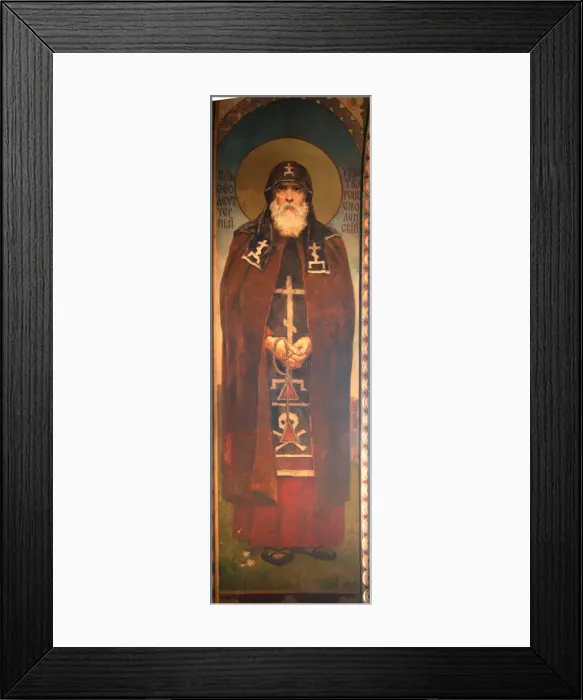 Framed Print : Saint Prince Theodore the Black, 1885-1896. Artist: Vasnetsov, Viktor Mikhaylovich (1848-1926) Framed Print : Saint Prince Theodore the Black, 1885-1896. Artist: Vasnetsov, Viktor Mikhaylovich (1848-1926)