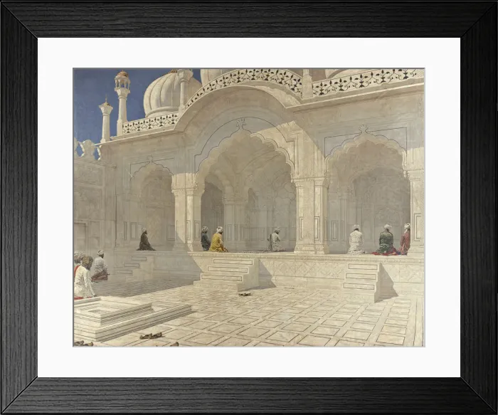 Framed Print : The Pearl Mosque (Moti Masjid), Delhi, 1880s. Artist: Vereshchagin, Vasili Vasilyevich (1842-1904) Framed Print : The Pearl Mosque (Moti Masjid), Delhi, 1880s. Artist: Vereshchagin, Vasili Vasilyevich (1842-1904)