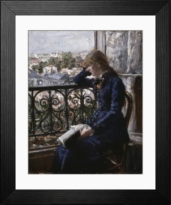 Framed Print : At the Window. Artist: Heyerdahl, Hans (1857-1913) Framed Print : At the Window. Artist: Heyerdahl, Hans (1857-1913)