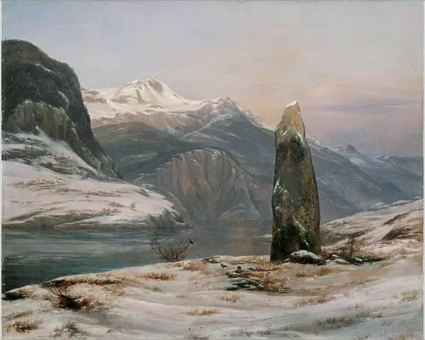 Winter at the Sognefjord. Artist: Dahl, Johan Christian Clausen (1788-1857)