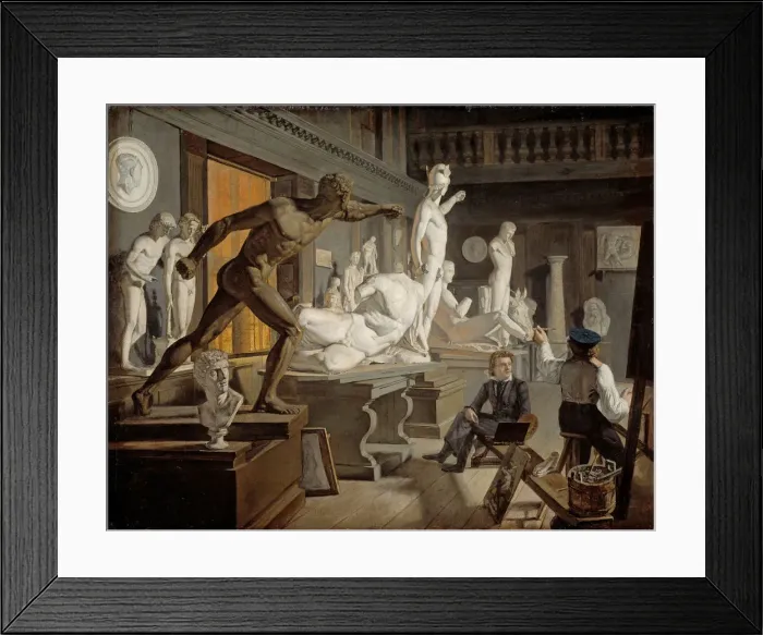Framed Print : Scene from the Academy in Copenhagen. Artist: Baade, Knud (1808-1879) Framed Print : Scene from the Academy in Copenhagen. Artist: Baade, Knud (1808-1879)