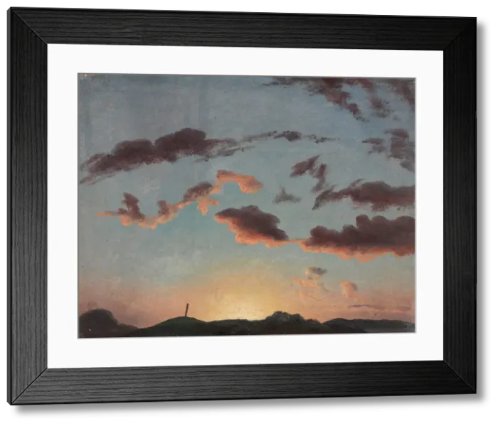 Framed Print : Cloud Study. Artist: Baade, Knud (1808-1879) Framed Print : Cloud Study. Artist: Baade, Knud (1808-1879)