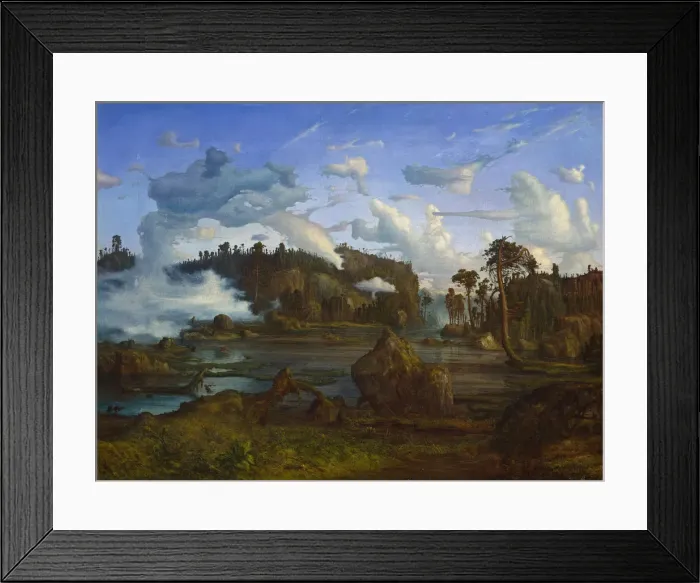 Framed Print : The Tarn. Artist: Hertervig, Lars (1830-1902) Framed Print : The Tarn. Artist: Hertervig, Lars (1830-1902)