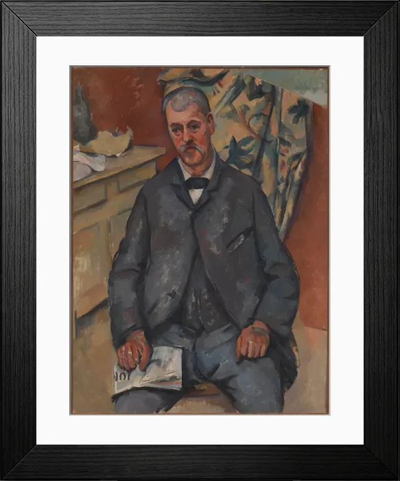 Framed Print : Seated Man. Artist: Cezanne, Paul (1839-1906) Framed Print : Seated Man. Artist: Cezanne, Paul (1839-1906)