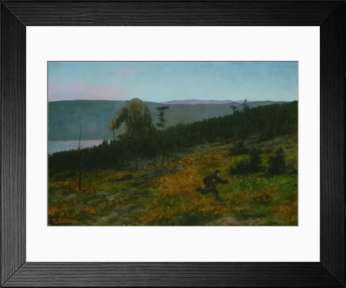 Framed Print : The Ash Lad and the Troll. Artist: Kittelsen, Theodor (1857-1914) Framed Print : The Ash Lad and the Troll. Artist: Kittelsen, Theodor (1857-1914)