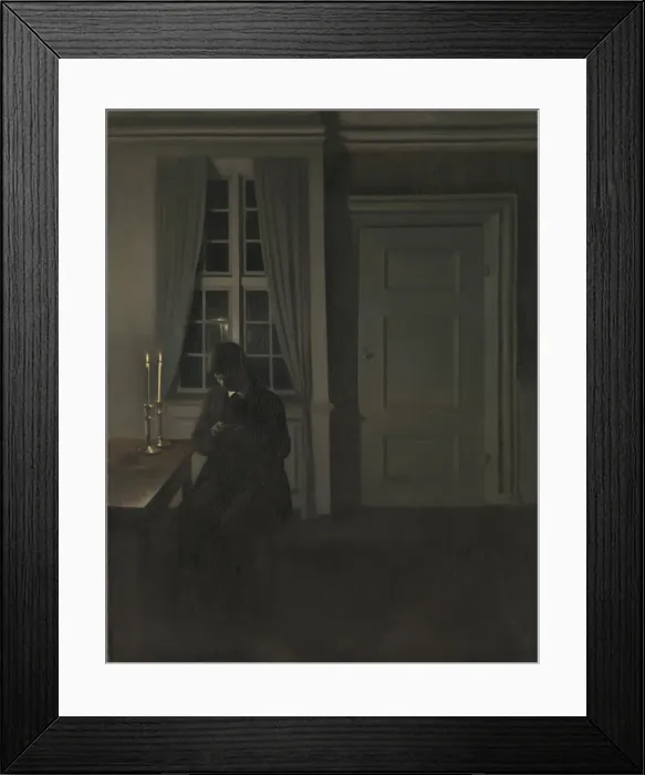 Framed Print : The Collector of Coins. Artist: Hammershoi, Vilhelm (1864-1916) Framed Print : The Collector of Coins. Artist: Hammershoi, Vilhelm (1864-1916)
