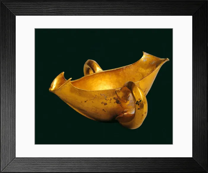Framed Print : Sauceboat with double spout and two handles. Artist: Gold of Troy, Priam?s Treasure Framed Print : Sauceboat with double spout and two handles. Artist: Gold of Troy, Priam?s Treasure