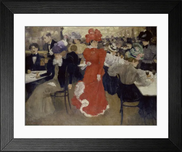 Framed Print : In the Cafe d Harcourt at Paris. Artist: Evenepoel, Henri Jacques Edouard (1872-1899) Framed Print : In the Cafe d Harcourt at Paris. Artist: Evenepoel, Henri Jacques Edouard (1872-1899)