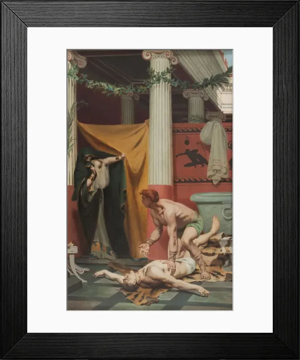 Framed Print : The Death of the Emperor Commodus. Artist: Pelez, Fernand (1848-1913) Framed Print : The Death of the Emperor Commodus. Artist: Pelez, Fernand (1848-1913)