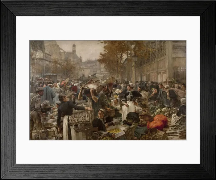 Framed Print : Les Halles. Artist: Lhermitte, Leon (1844-1925) Framed Print : Les Halles. Artist: Lhermitte, Leon (1844-1925)