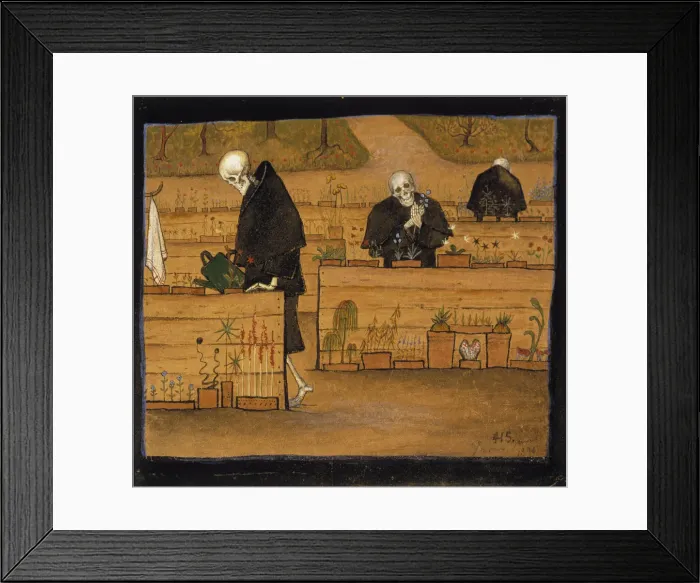 Framed Print : The Garden of Death. Artist: Simberg, Hugo (1873-1917) Framed Print : The Garden of Death. Artist: Simberg, Hugo (1873-1917)
