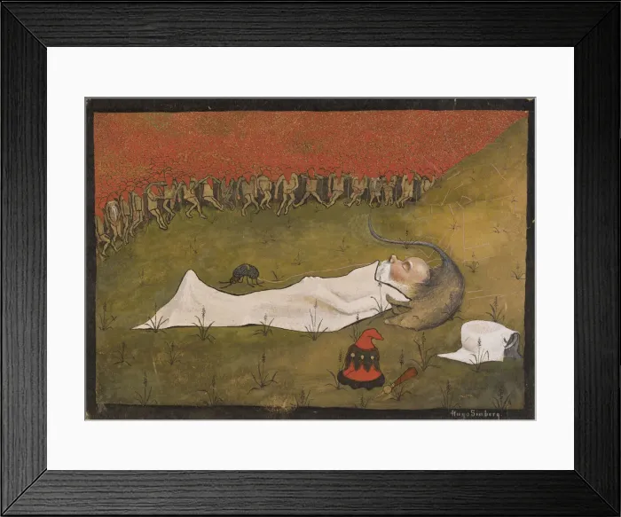 Framed Print : King Hobgoblin Sleeping. Artist: Simberg, Hugo (1873-1917) Framed Print : King Hobgoblin Sleeping. Artist: Simberg, Hugo (1873-1917)