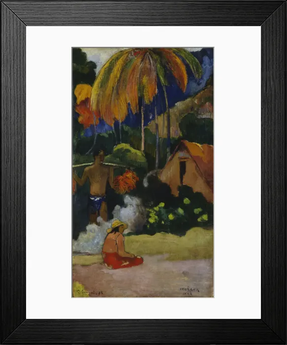 Framed Print : Mahana Maa (Landscape in Tahiti). Artist: Gauguin, Paul Eugene Henri (1848-1903) Framed Print : Mahana Maa (Landscape in Tahiti). Artist: Gauguin, Paul Eugene Henri (1848-1903)