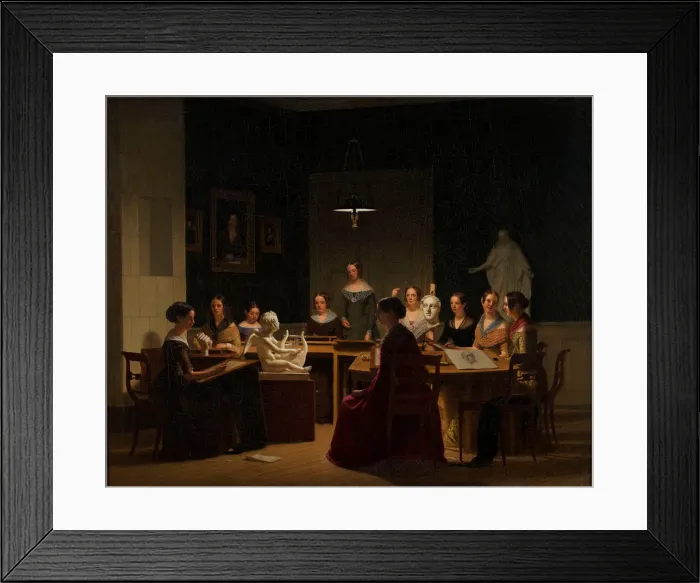 Framed Print : The art school in Gothenburg. Artist: Hansen, Lars (1813-1872) Framed Print : The art school in Gothenburg. Artist: Hansen, Lars (1813-1872)