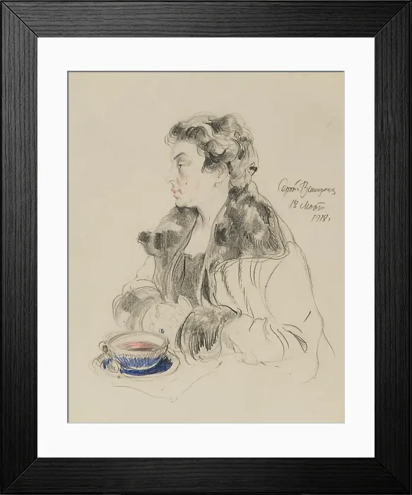 Framed Print : Portrait of Jevdokia Sergeyevna Morozova (1885-1959), 1918. Artist: Vinogradov, Sergei Arsenyevich (1869-1938) Framed Print : Portrait of Jevdokia Sergeyevna Morozova (1885-1959), 1918. Artist: Vinogradov, Sergei Arsenyevich (1869-1938)