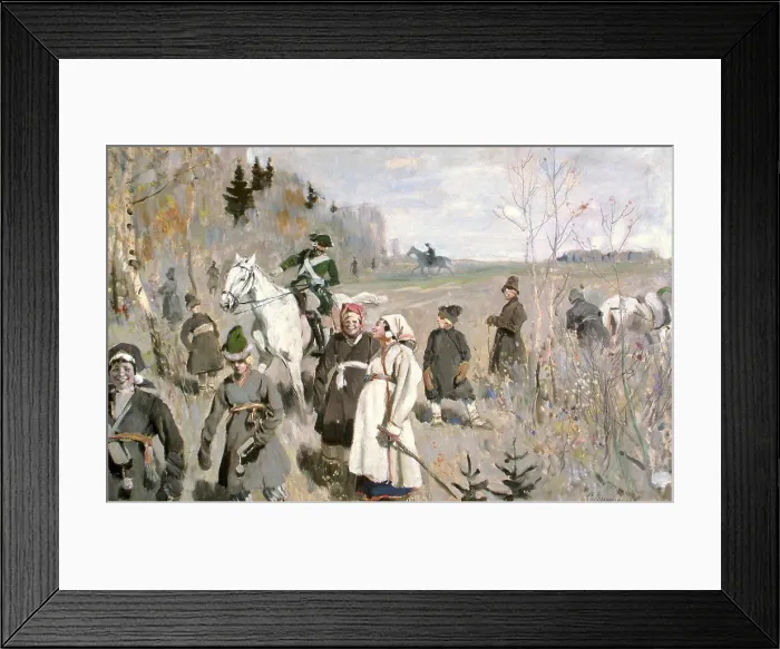 Framed Print : Hunting at the time of the tsar Peter The Great, 1907. Artist: Vinogradov, Sergei Arsenyevich (1869-1938) Framed Print : Hunting at the time of the tsar Peter The Great, 1907. Artist: Vinogradov, Sergei Arsenyevich (1869-1938)