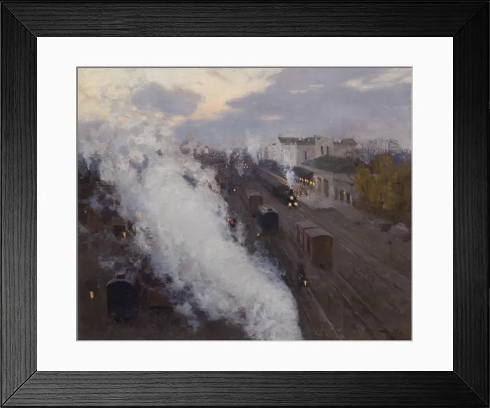 Framed Print : Kharkov Railway station, 1892. Artist: Vinogradov, Sergei Arsenyevich (1869-1938) Framed Print : Kharkov Railway station, 1892. Artist: Vinogradov, Sergei Arsenyevich (1869-1938)