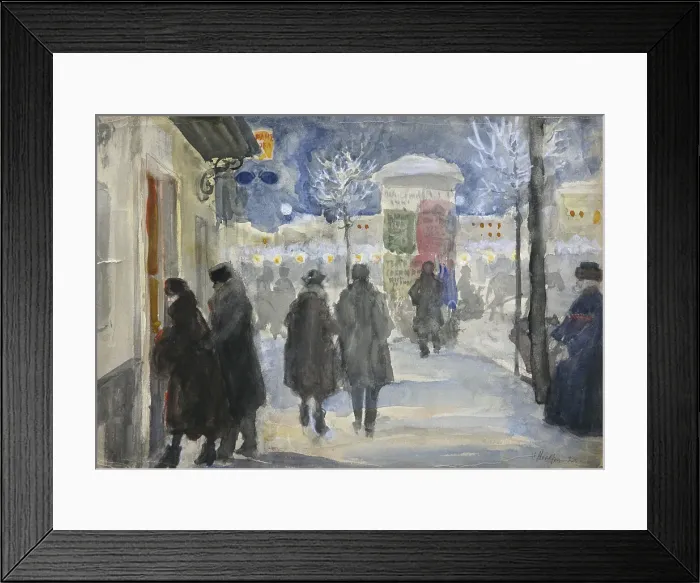 Framed Print : Moscow Street, 1922. Artist: Vinogradov, Sergei Arsenyevich (1869-1938) Framed Print : Moscow Street, 1922. Artist: Vinogradov, Sergei Arsenyevich (1869-1938)