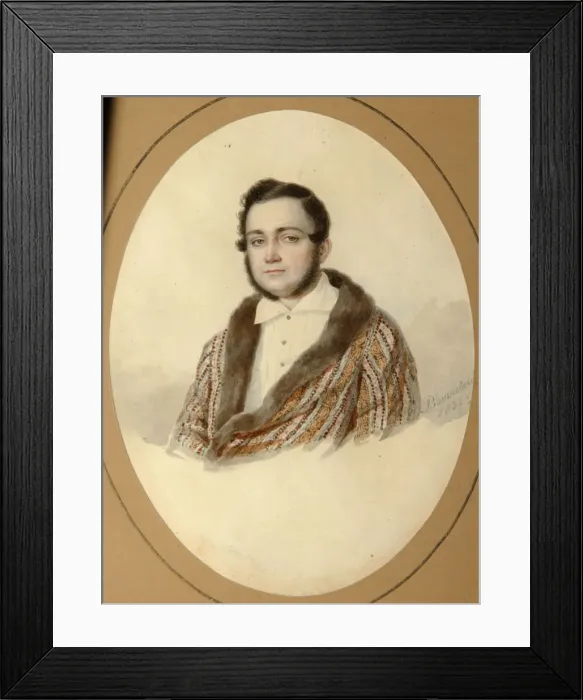 Framed Print : Portrait of Yakov Nikolayevich Kalinovsky (1814-1903), 1836. Artist: Vishnevitsky, Mikhail Prokopyevich (1801-1874) Framed Print : Portrait of Yakov Nikolayevich Kalinovsky (1814-1903), 1836. Artist: Vishnevitsky, Mikhail Prokopyevich (1801-1874)