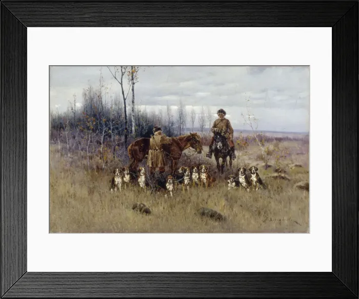 Framed Print : Fox hunting. Artist: Voroshilov, Sergey Semyonovich (before 1865-after 1911) Framed Print : Fox hunting. Artist: Voroshilov, Sergey Semyonovich (before 1865-after 1911)