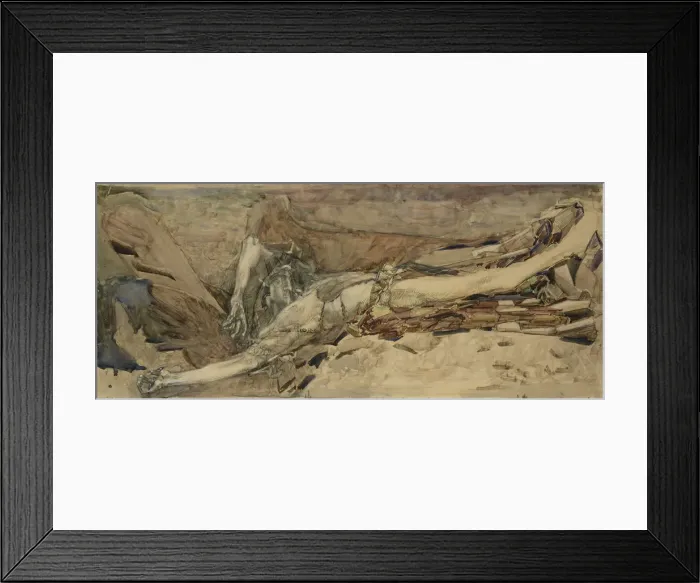 Framed Print : The Demon downcast, 1901. Artist: Vrubel, Mikhail Alexandrovich (1856-1910) Framed Print : The Demon downcast, 1901. Artist: Vrubel, Mikhail Alexandrovich (1856-1910)